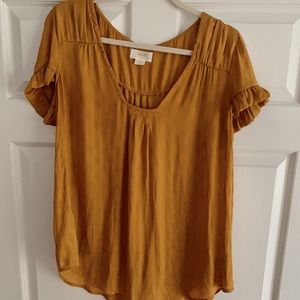 Maeve Anthropologie Gold Top